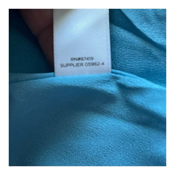 Prabal Gurung JCP Women’s Plus 2X Blue Floral Chiffon Cottagecore Dress - Picture 7 of 8